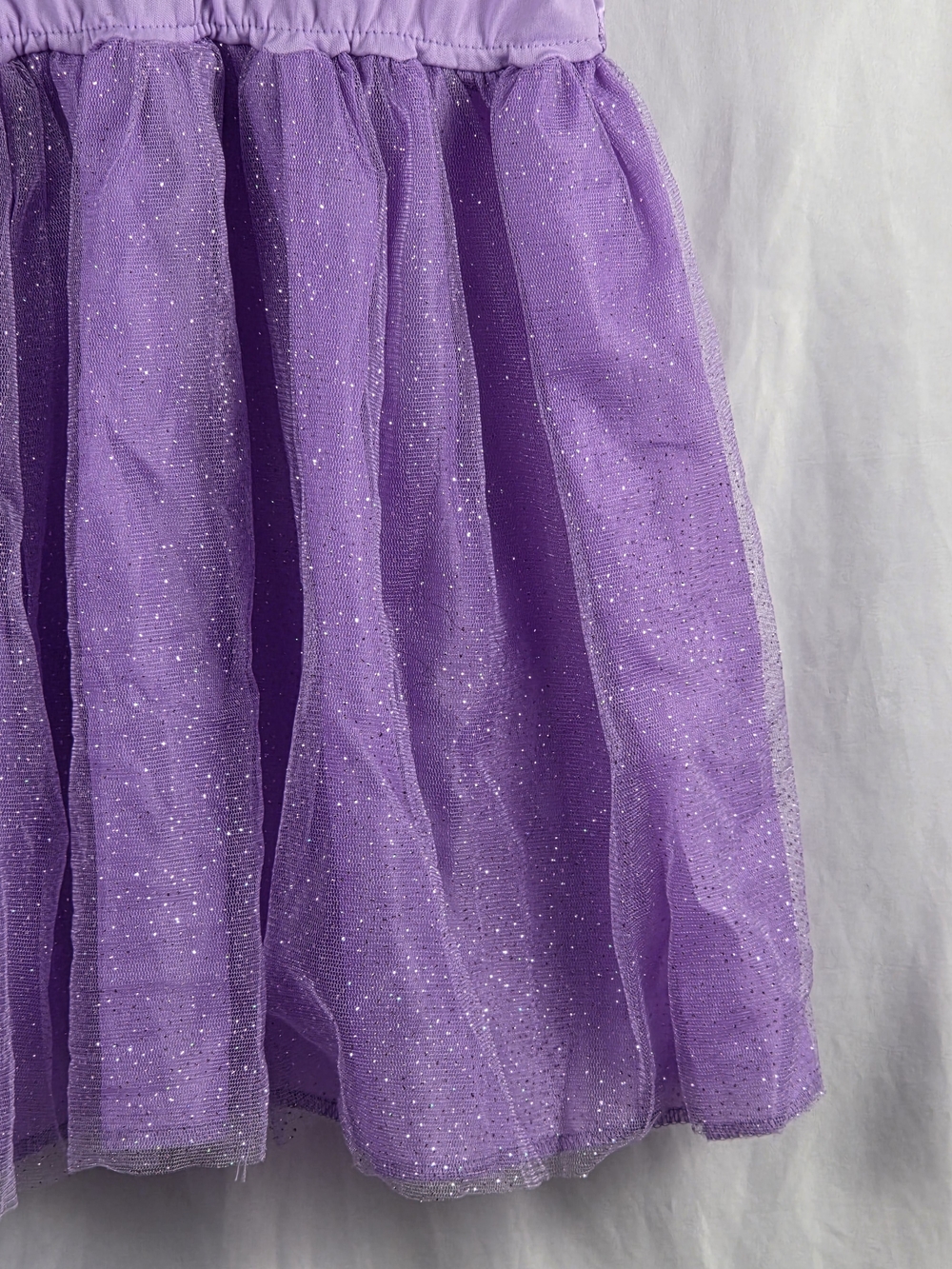 Purple Sparkle Tangled Princess Halloween Costume Pretend Play Dress Size 3T-4T - Picture 12 of 16